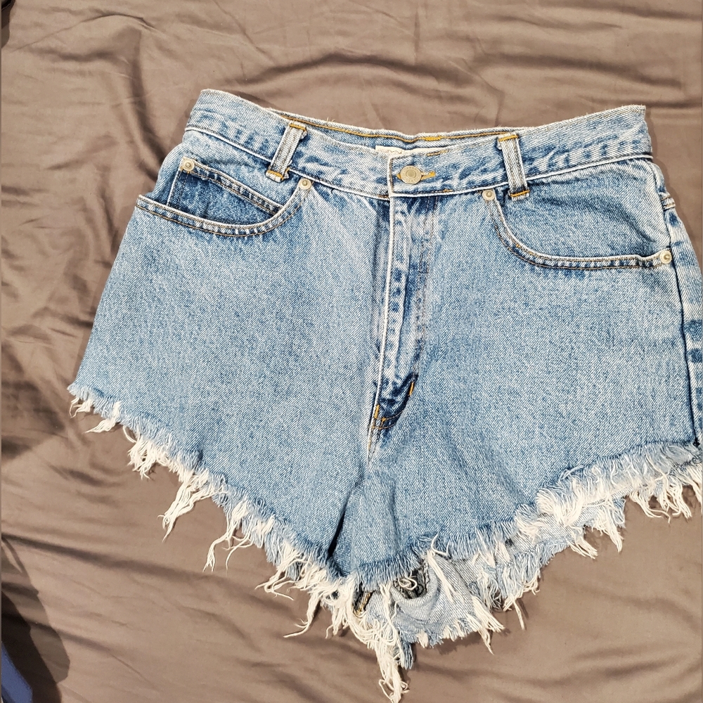 Denim cut off shorts